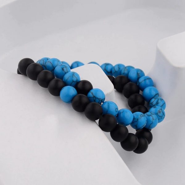 Chakra bracelet distance bracelet blue black