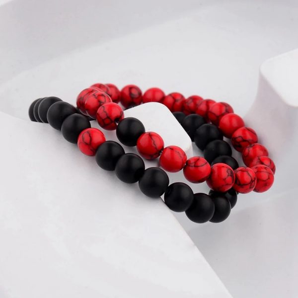 Chakra bracelet distance bracelet red black